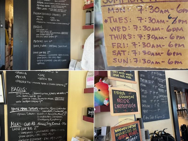 Izzy's Coffee House Menu