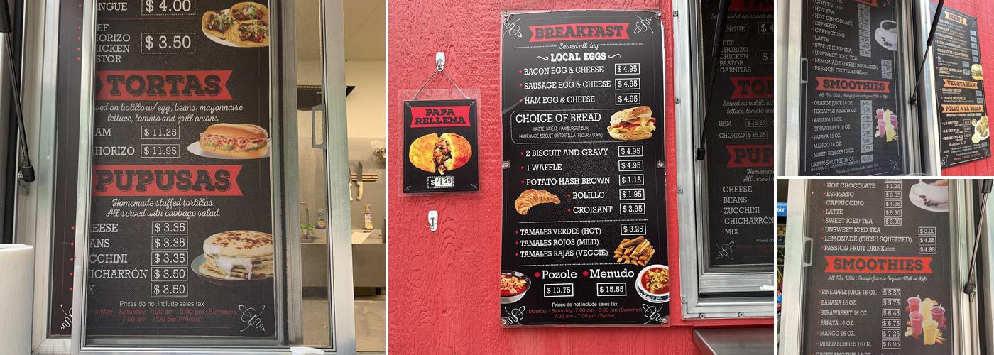 Local Buggy Cafe - Food Truck Menu