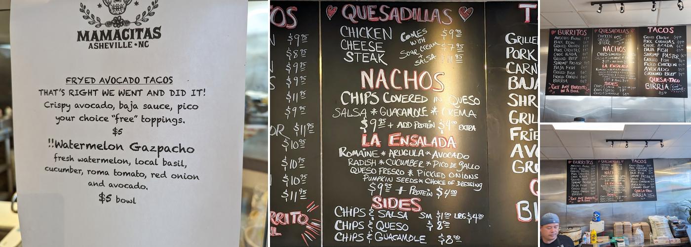 Mamacita's Taqueria Menu