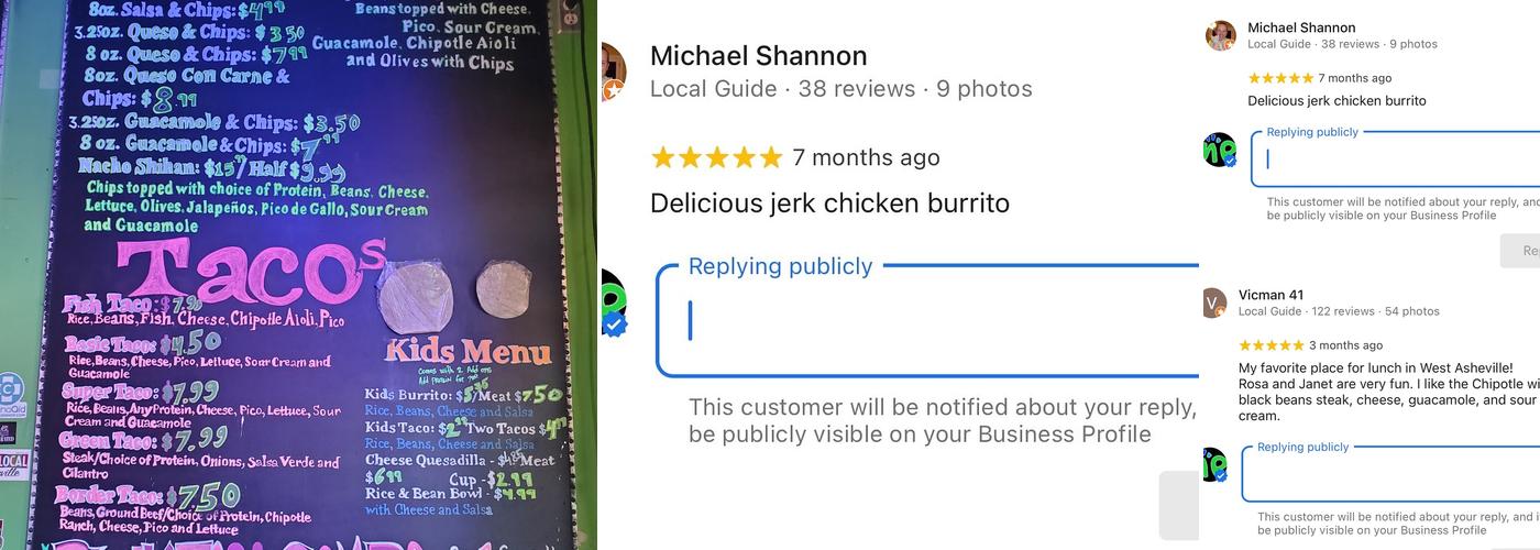 Neo Burrito Menu