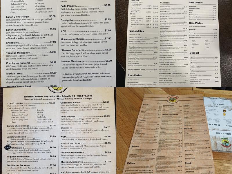 Ay Caramba Mexican Grill & Bar Menu