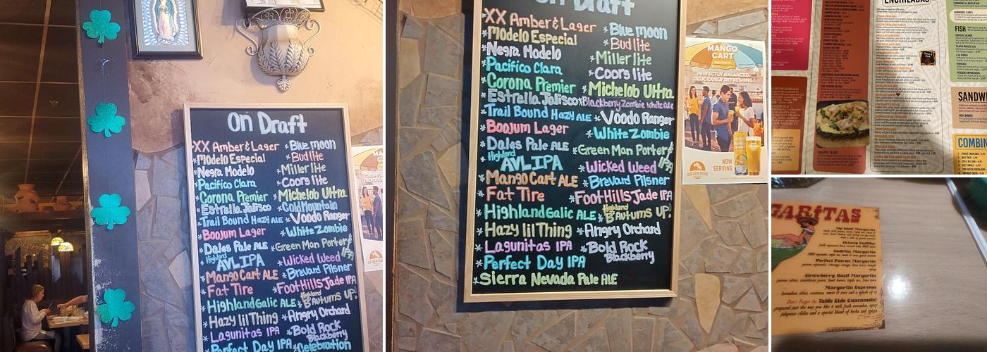 Papa's & Beer Mexican Restaurant Menu