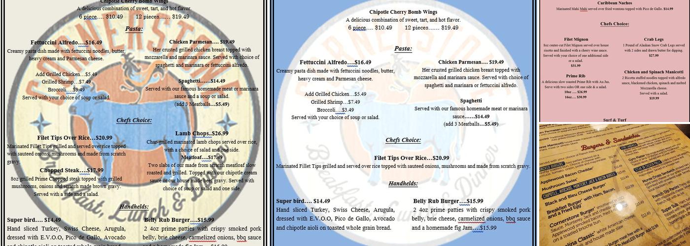 Cornerstone Menu