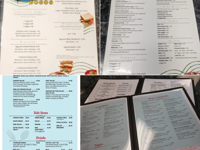 CA's Diner Menu