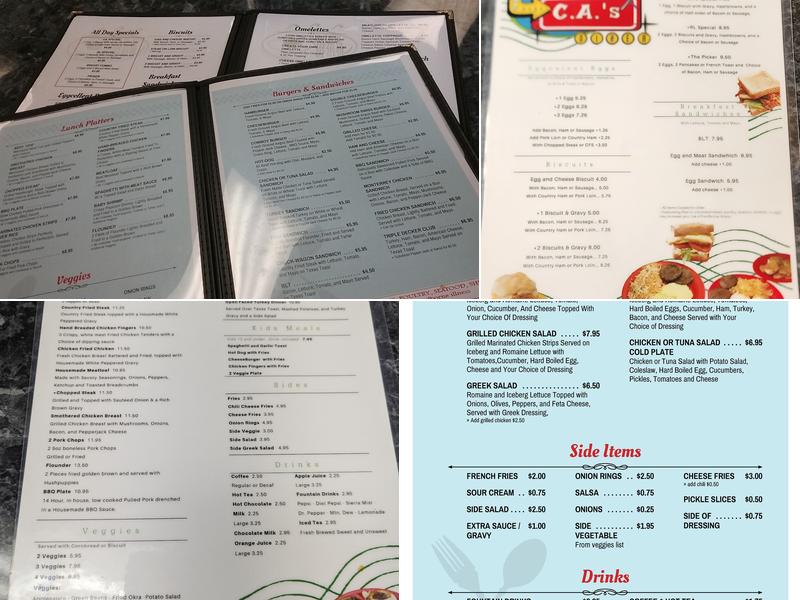 CA's Diner Menu
