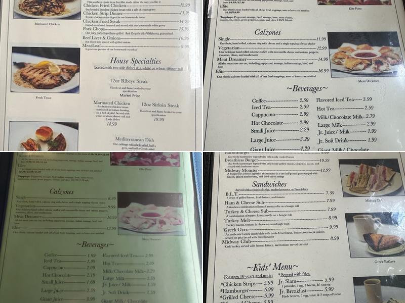 Midway Cafe Menu