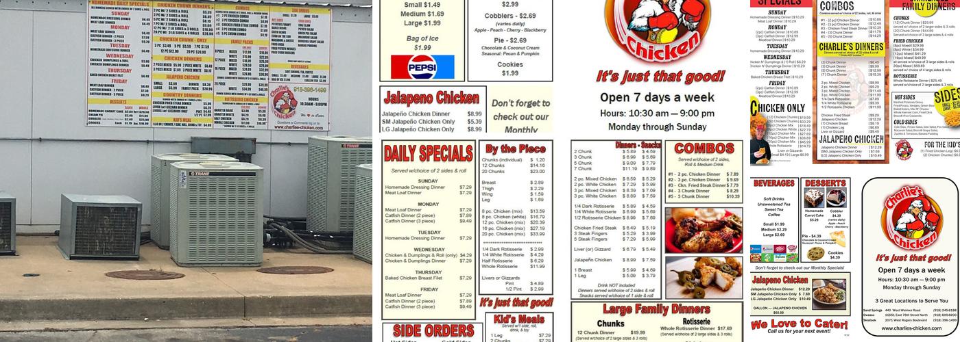 Charlie's Chicken of Skiatook Menu