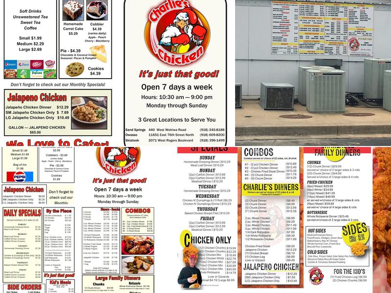 Charlie's Chicken of Skiatook Menu