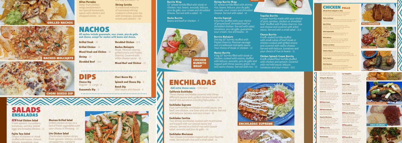 Tequilas Bar & Grill Menu
