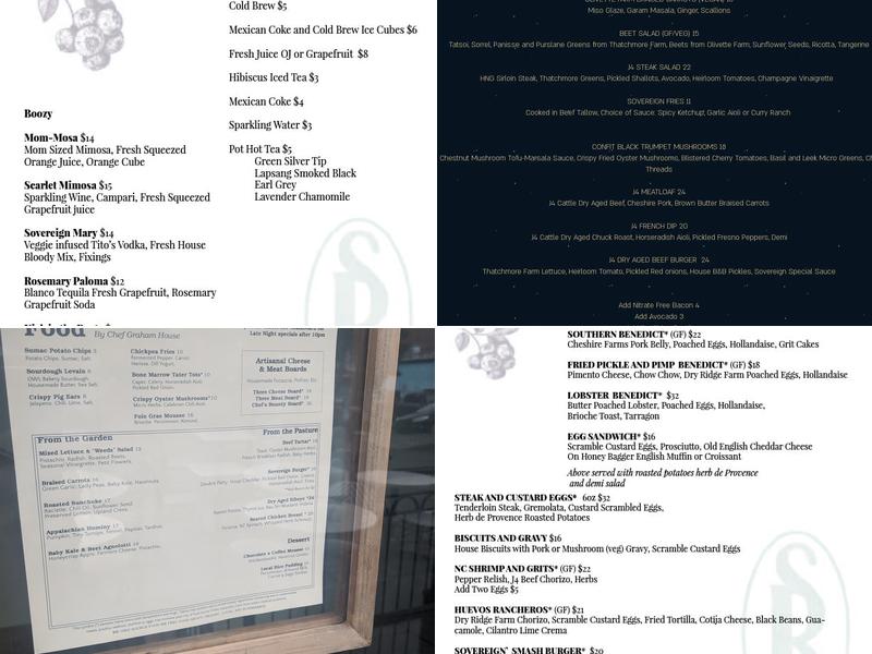 Sovereign Remedies Menu