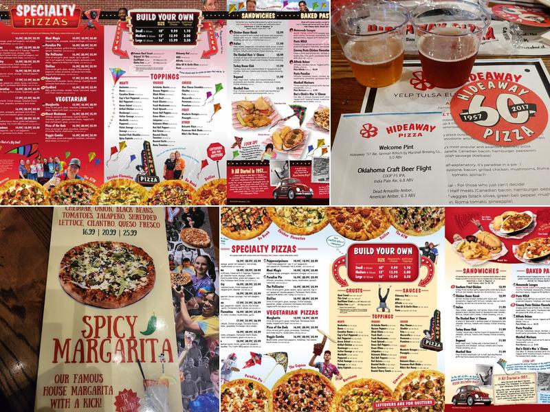Hideaway Pizza Menu