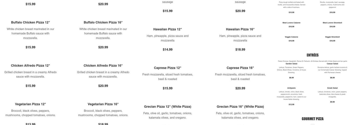 VIPizza Cramerton Menu