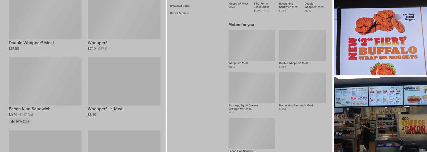 Burger King Menu