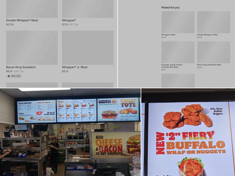 Burger King Menu