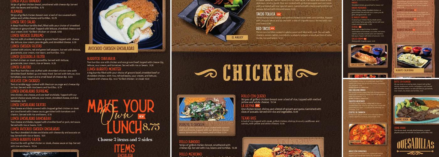 El Maguey Mexican Grill & Cantina Menu