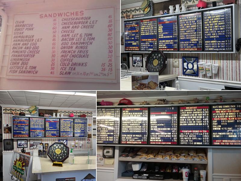 R.O.'s Bar-B-Cue Menu