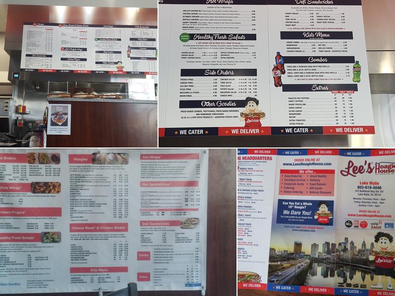 Lee's Hoagie House Menu