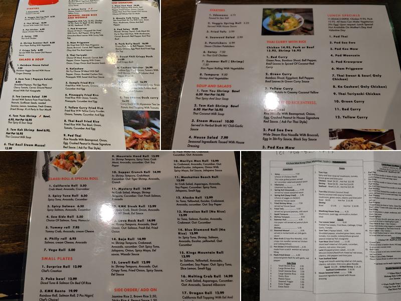 Kitchen Mae Kong Menu