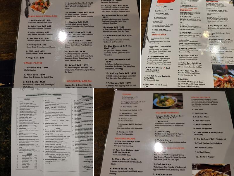 Kitchen Mae Kong Menu