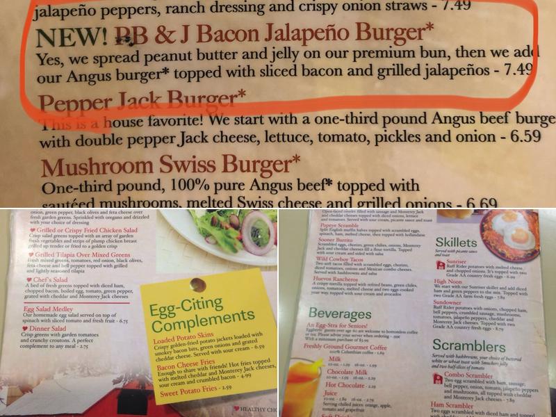 Eggbert's Menu