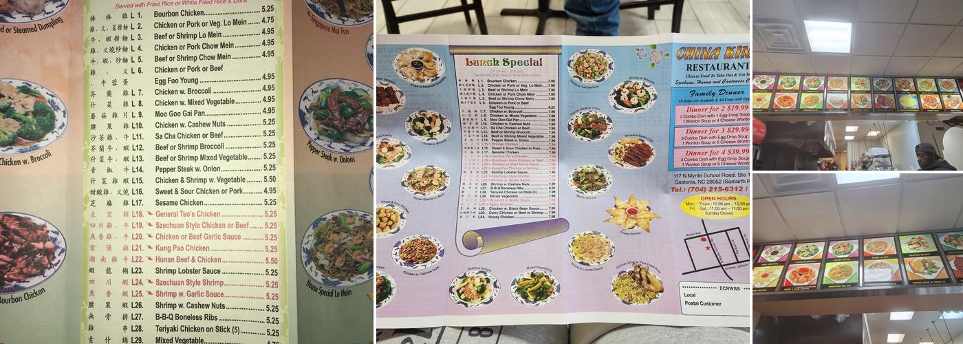 China King Menu