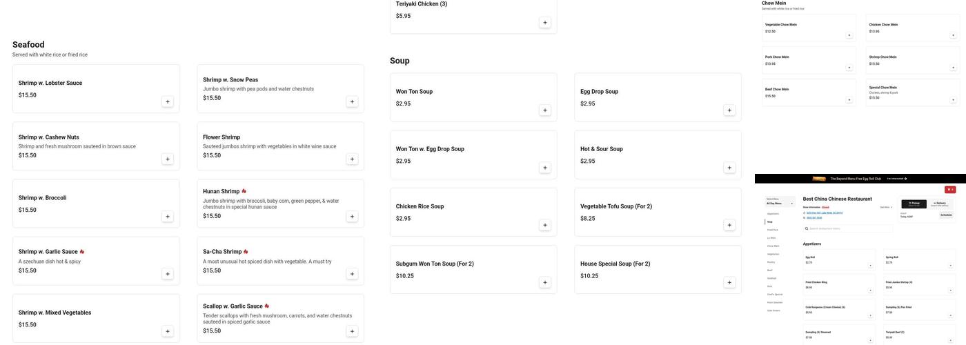 Best China Chinese Restaurant Menu