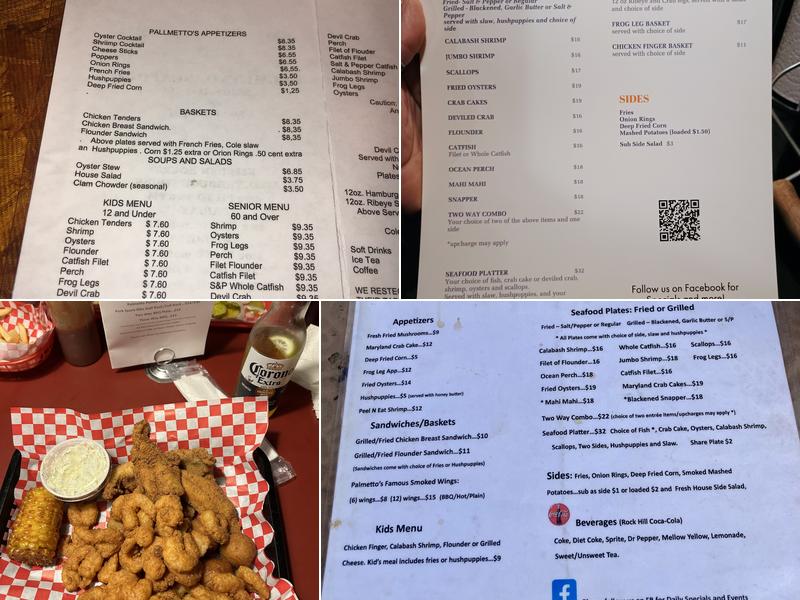 Palmetto Seafood Bar & Grill Menu