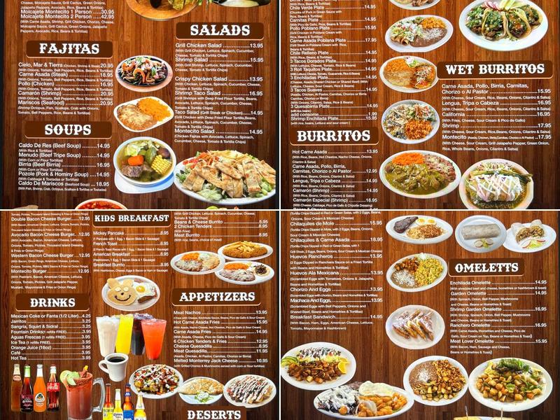El montecito Menu