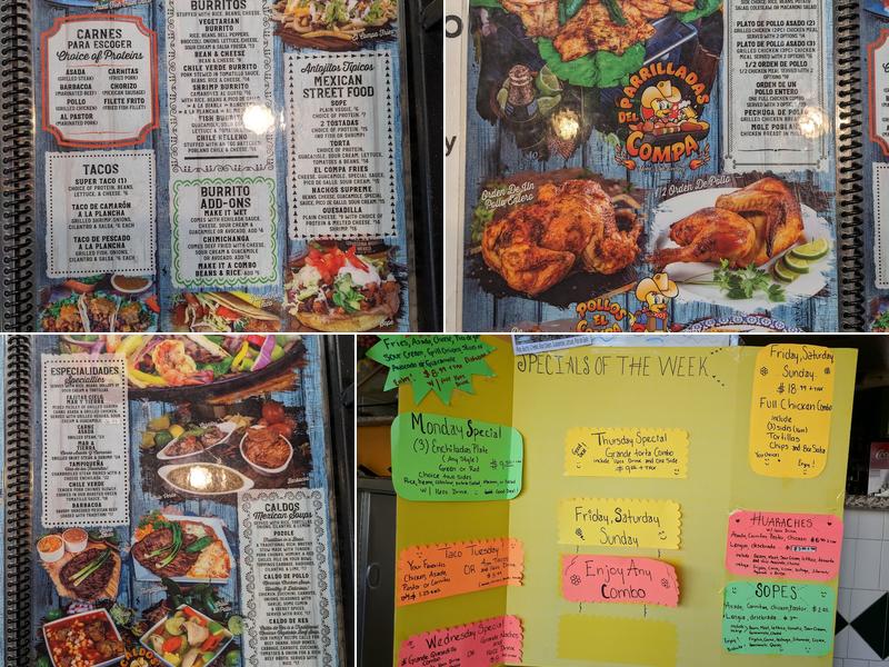 Pollos El Compa Menu