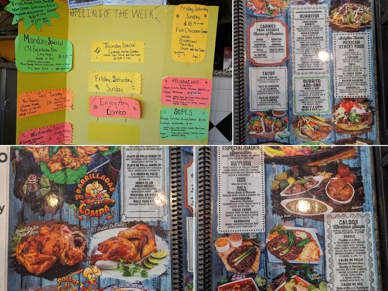 Pollos El Compa Menu