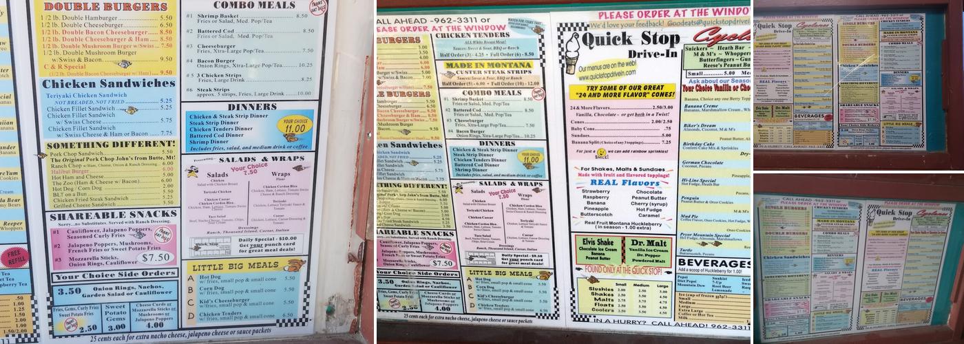 Quick Stop Drive In Menu