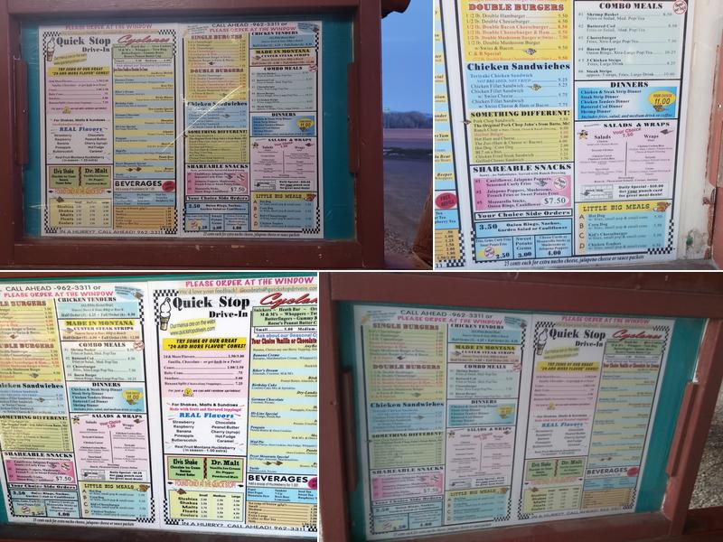 Quick Stop Drive In Menu