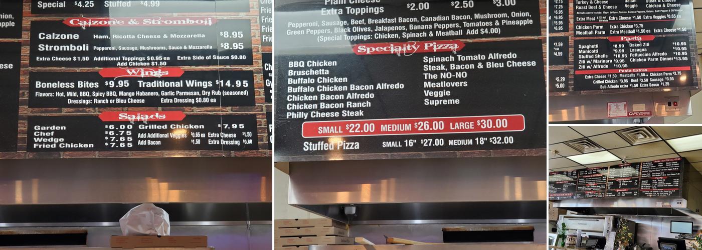 Empire Pizza Menu