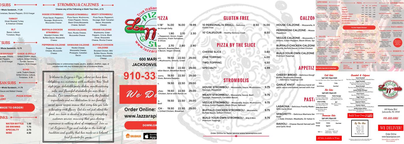 Lazzara's Pizza & Subs Menu