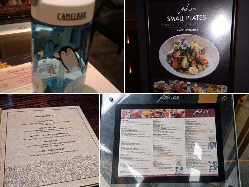 Asha's Manchester Menu