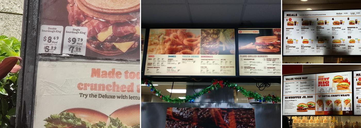 Burger King Menu