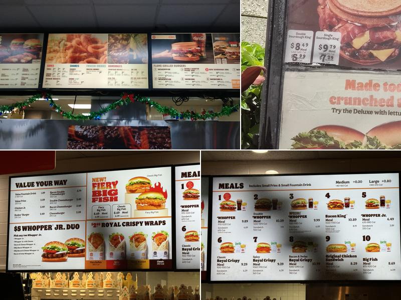 Burger King Menu