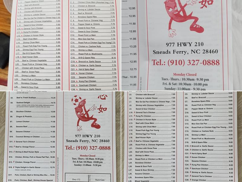 Red Pepper Menu