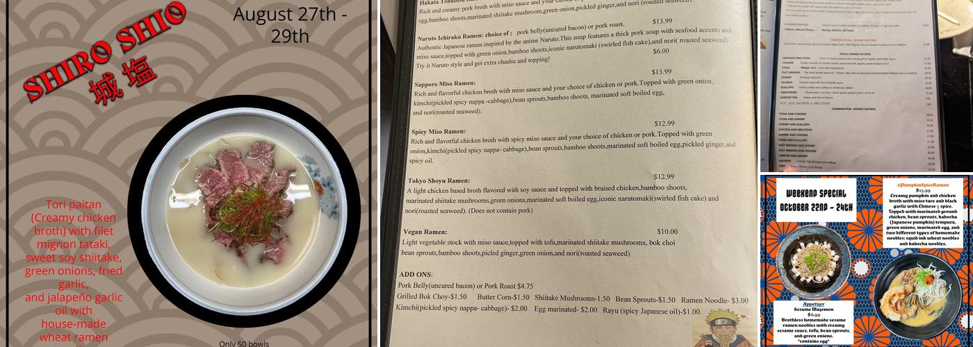 Hakata Teppanyaki, Sushi, and Ramen Menu