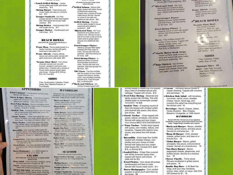 Surf's Up Grill & Bar Menu