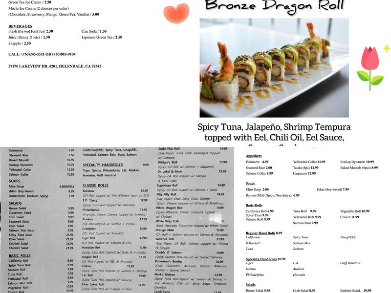 Sushi Plus Menu