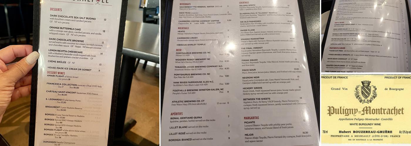 Glasshalfull Menu