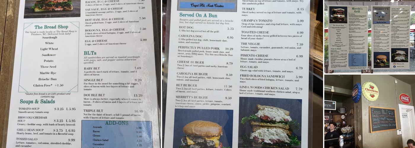 Merritt's Grill Menu