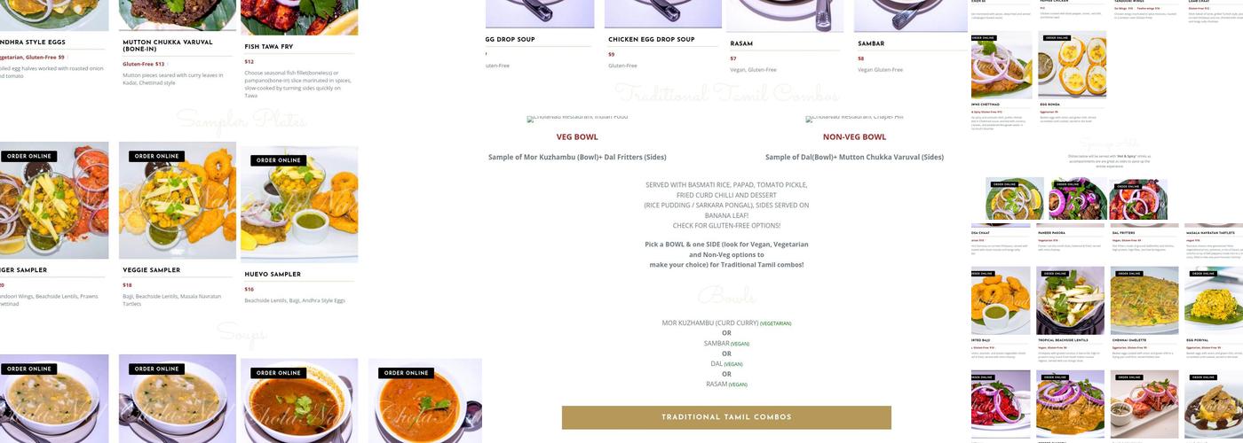 CholaNad Restaurant & Bar Menu