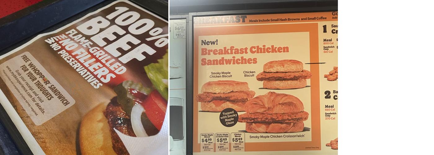 Burger King Menu