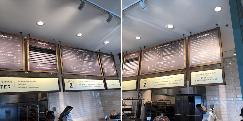 Panera Bread Menu
