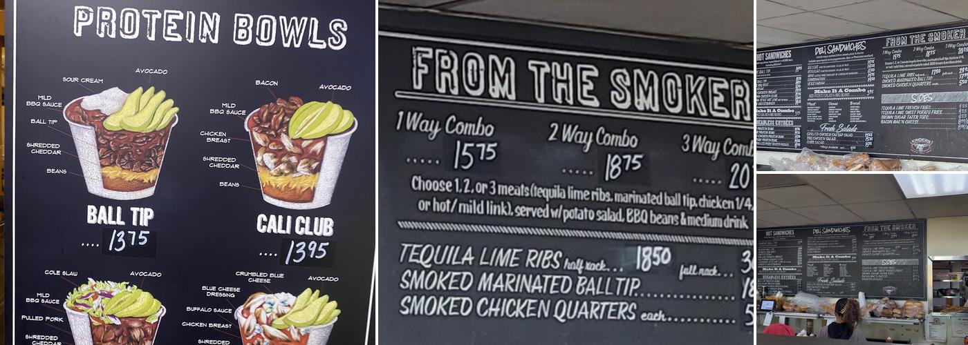 Kinder's Meats Deli BBQ Menu