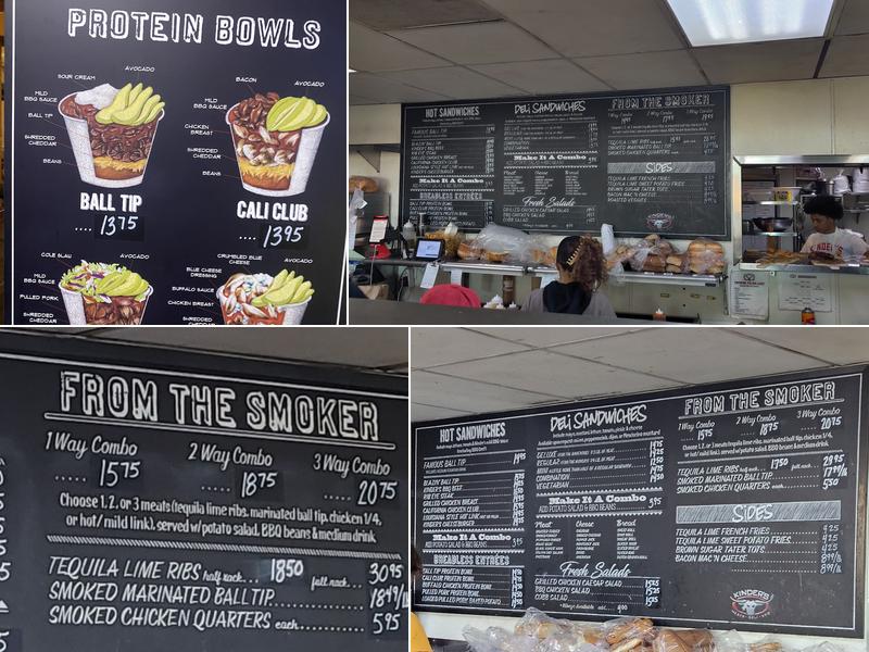 Kinder's Meats Deli BBQ Menu