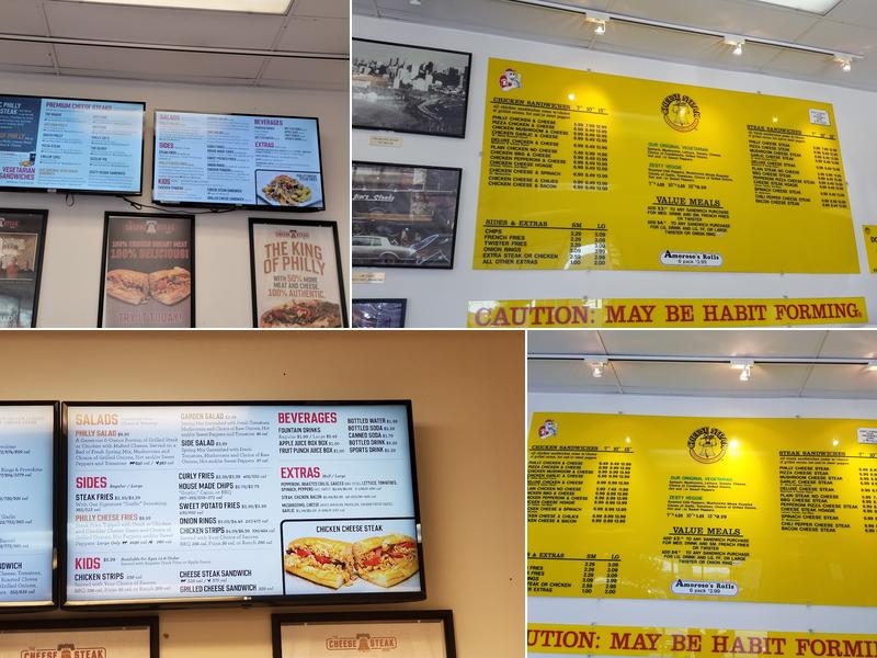 Cheese Steak Shop Menu