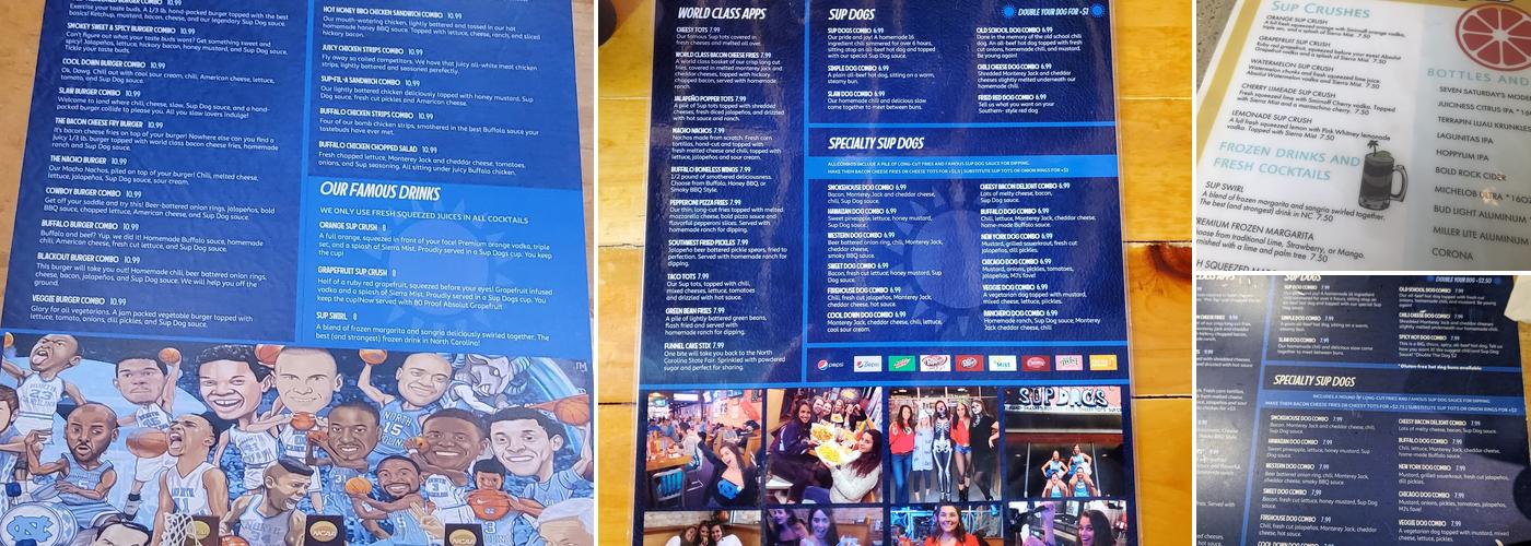 Sup Dogs Menu